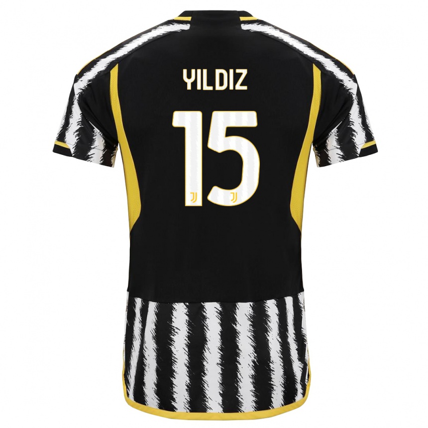 Hombre Fútbol Camiseta Kenan Yildiz #0 Blanco Negro 1ª Equipación 2023/24 México