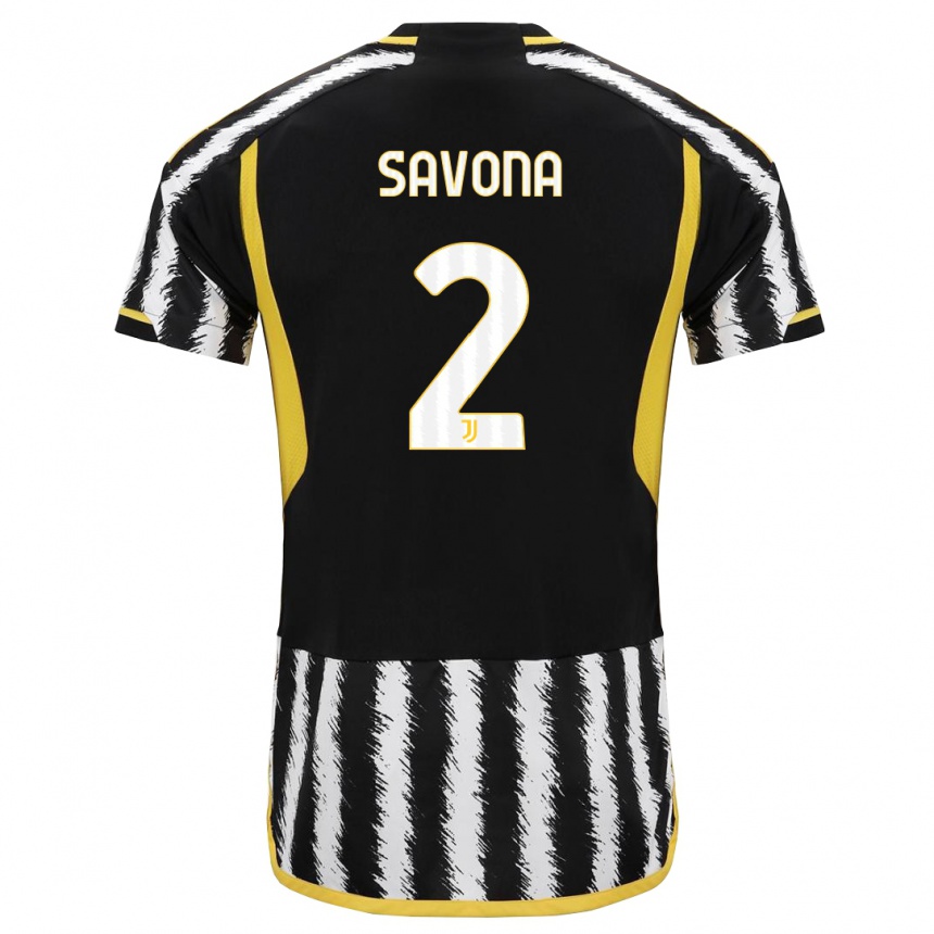 Hombre Fútbol Camiseta Nicolo Savona #2 Blanco Negro 1ª Equipación 2023/24 México