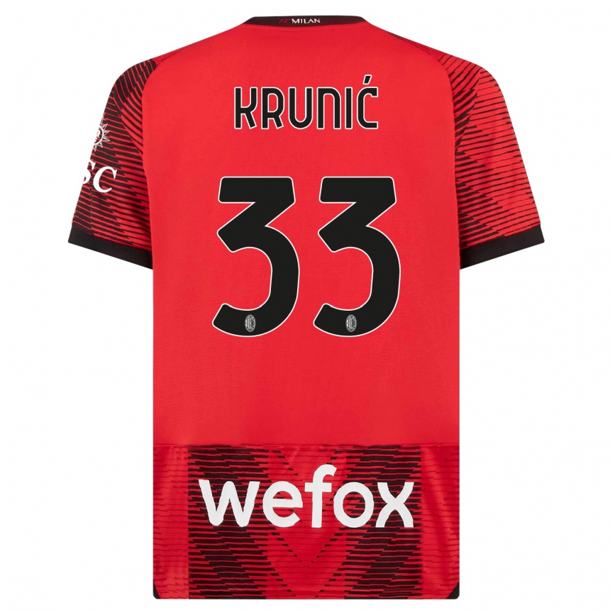 Hombre Fútbol Camiseta Rade Krunic #33 Negro Rojo 1ª Equipación 2023/24 México