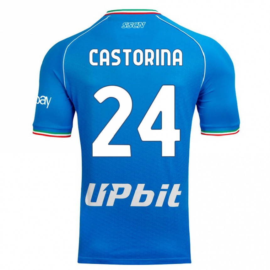 Hombre Fútbol Camiseta Alessandro Castorina #24 Cielo Azul 1ª Equipación 2023/24 México