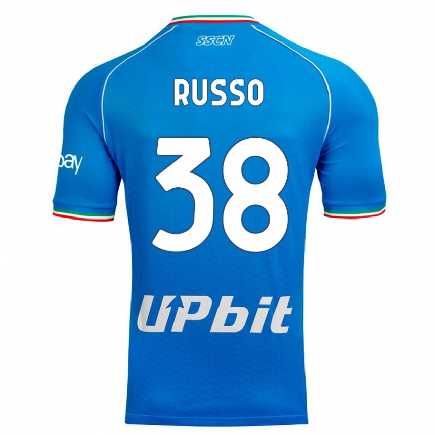 Hombre Fútbol Camiseta Lorenzo Russo #38 Cielo Azul 1ª Equipación 2023/24 México