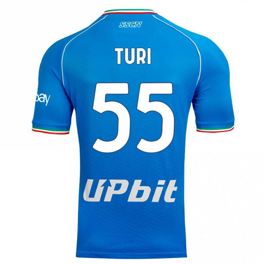 Hombre Fútbol Camiseta Claudio Turi #55 Cielo Azul 1ª Equipación 2023/24 México