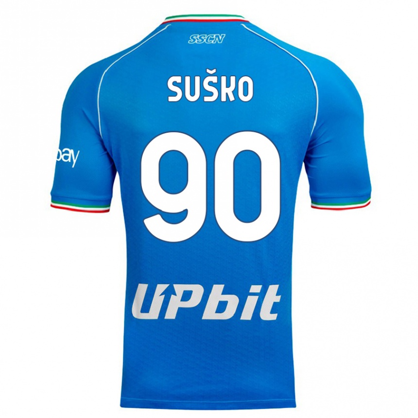 Hombre Fútbol Camiseta Daniel Suško #90 Cielo Azul 1ª Equipación 2023/24 México