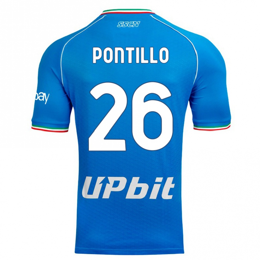 Hombre Fútbol Camiseta Pasquale Pontillo #26 Cielo Azul 1ª Equipación 2023/24 México