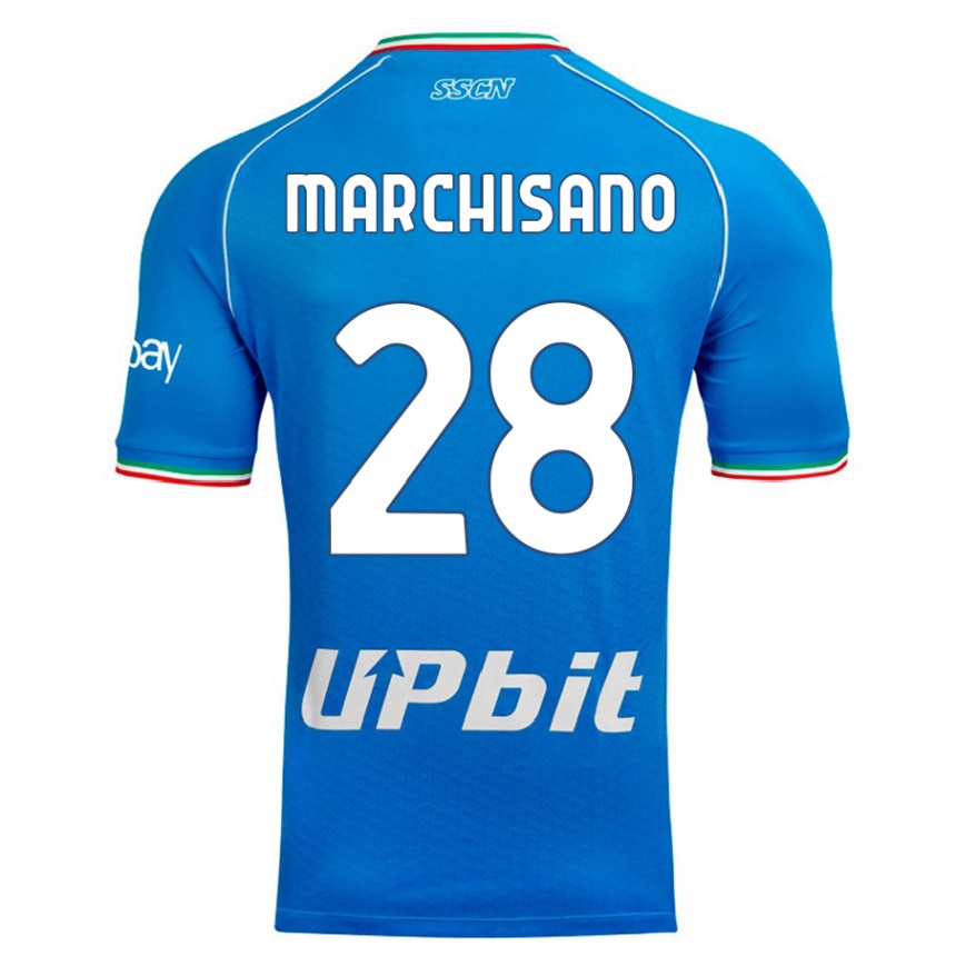 Hombre Fútbol Camiseta Matteo Marchisano #28 Cielo Azul 1ª Equipación 2023/24 México