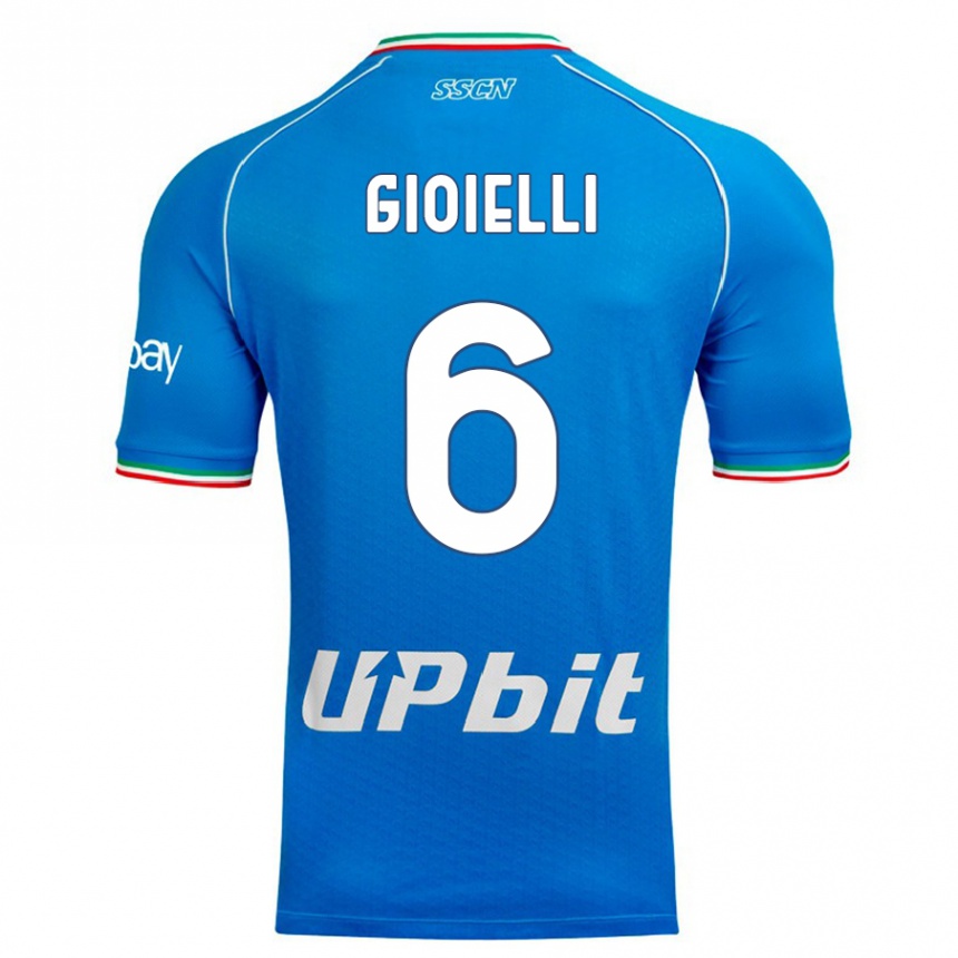 Hombre Fútbol Camiseta Francesco Pio Gioielli #6 Cielo Azul 1ª Equipación 2023/24 México