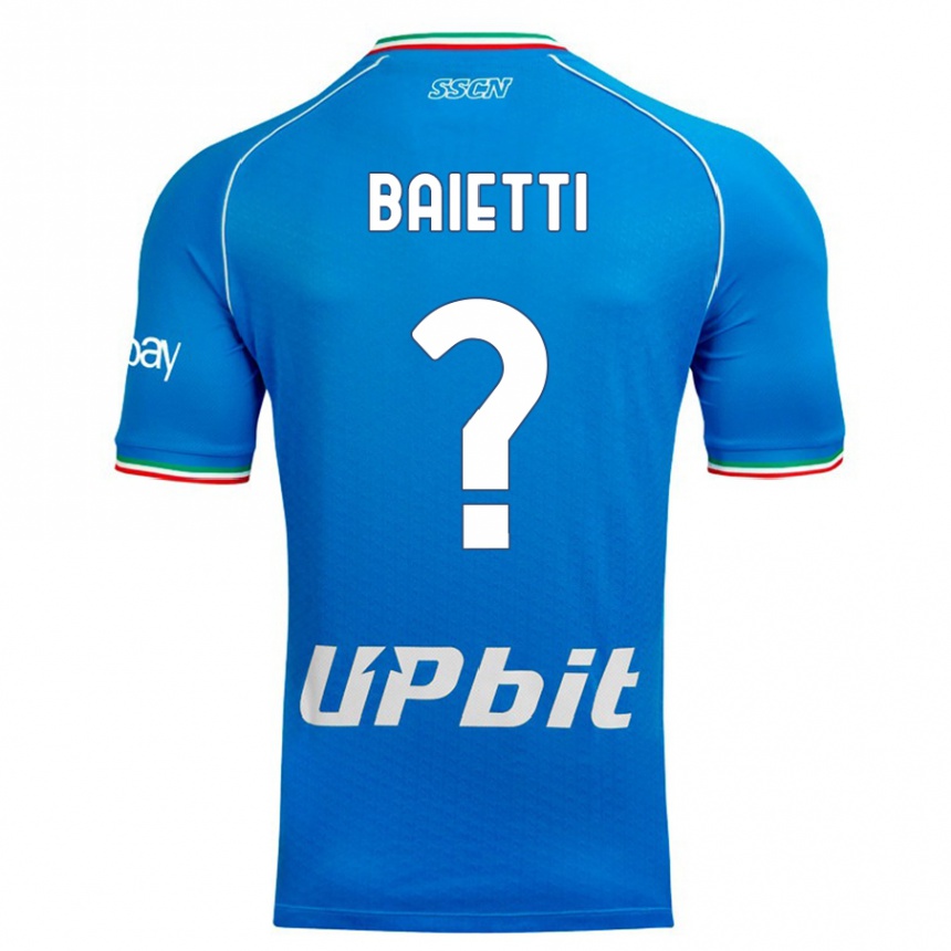 Hombre Fútbol Camiseta Francesco Baietti #0 Cielo Azul 1ª Equipación 2023/24 México