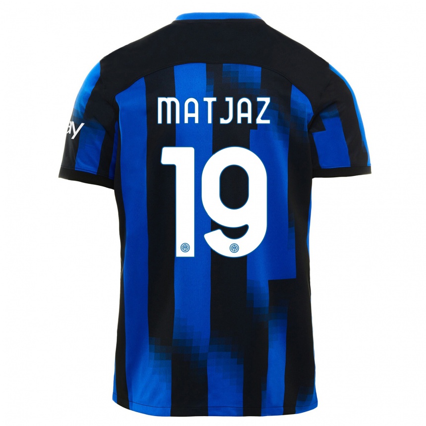 Hombre Fútbol Camiseta Samo Matjaz #19 Azul Negro 1ª Equipación 2023/24 México