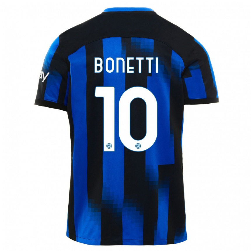 Hombre Fútbol Camiseta Tatiana Bonetti #10 Azul Negro 1ª Equipación 2023/24 México