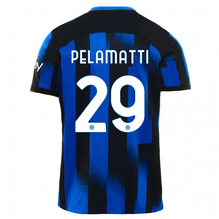 Hombre Fútbol Camiseta Andrea Pelamatti #29 Azul Negro 1ª Equipación 2023/24 México