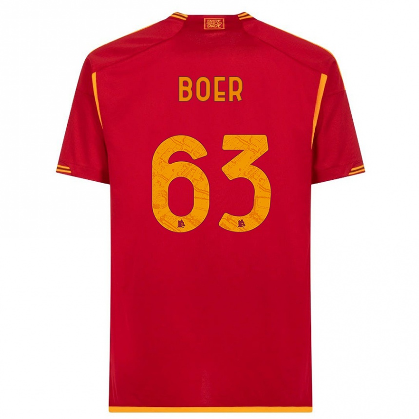 Hombre Fútbol Camiseta Pietro Boer #63 Rojo 1ª Equipación 2023/24 México