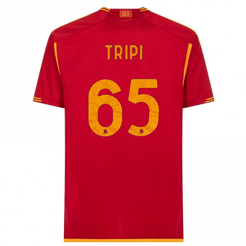 Hombre Fútbol Camiseta Filippo Tripi #65 Rojo 1ª Equipación 2023/24 México