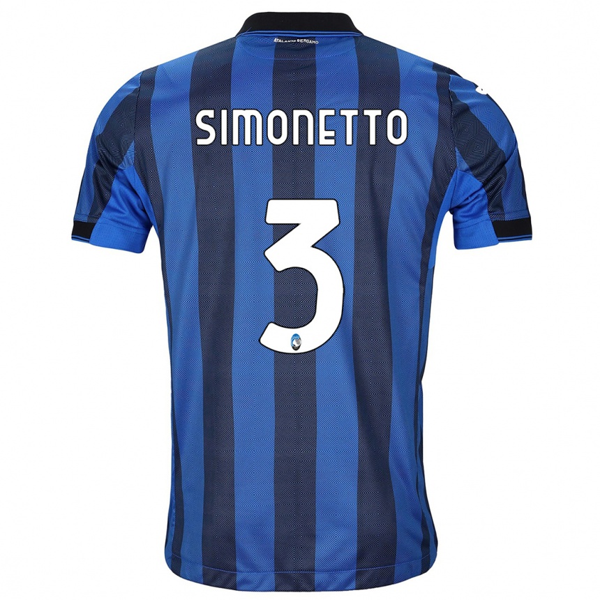 Hombre Fútbol Camiseta Federico Simonetto #3 Azul Negro 1ª Equipación 2023/24 México