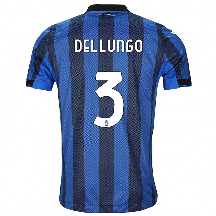 Hombre Fútbol Camiseta Tommaso Del Lungo #3 Azul Negro 1ª Equipación 2023/24 México