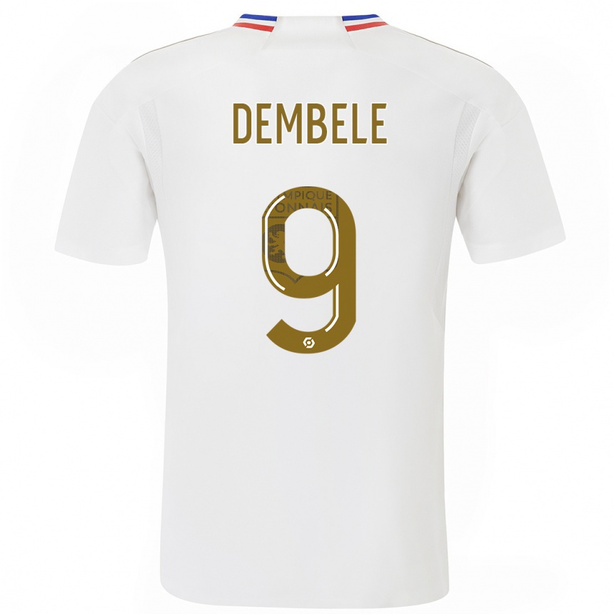 Hombre Fútbol Camiseta Moussa Dembele #9 Blanco 1ª Equipación 2023/24 México