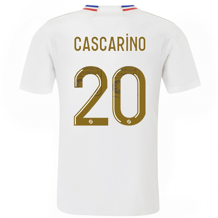 Hombre Fútbol Camiseta Delphine Cascarino #20 Blanco 1ª Equipación 2023/24 México