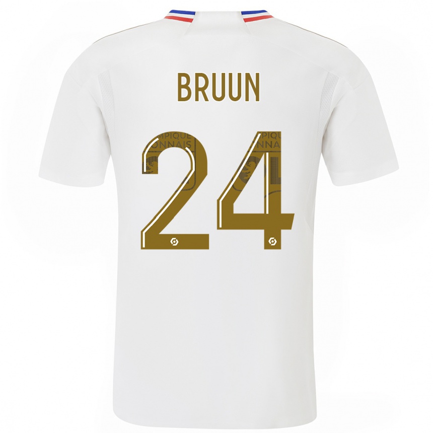 Hombre Fútbol Camiseta Signe Bruun #24 Blanco 1ª Equipación 2023/24 México