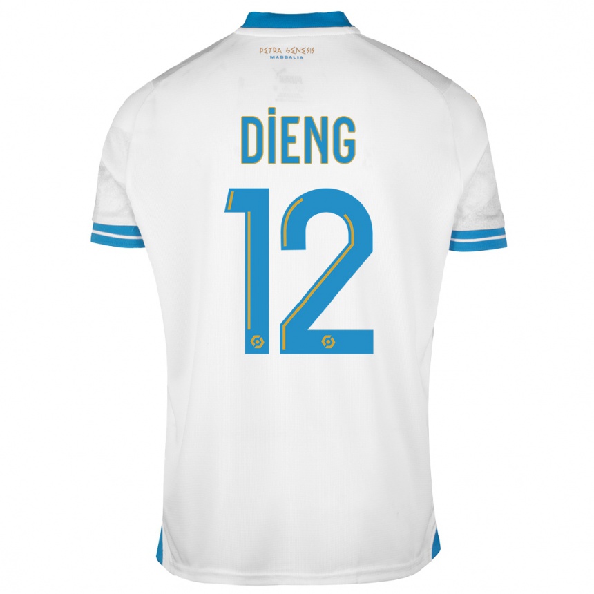 Hombre Fútbol Camiseta Bamba Dieng #12 Blanco 1ª Equipación 2023/24 México