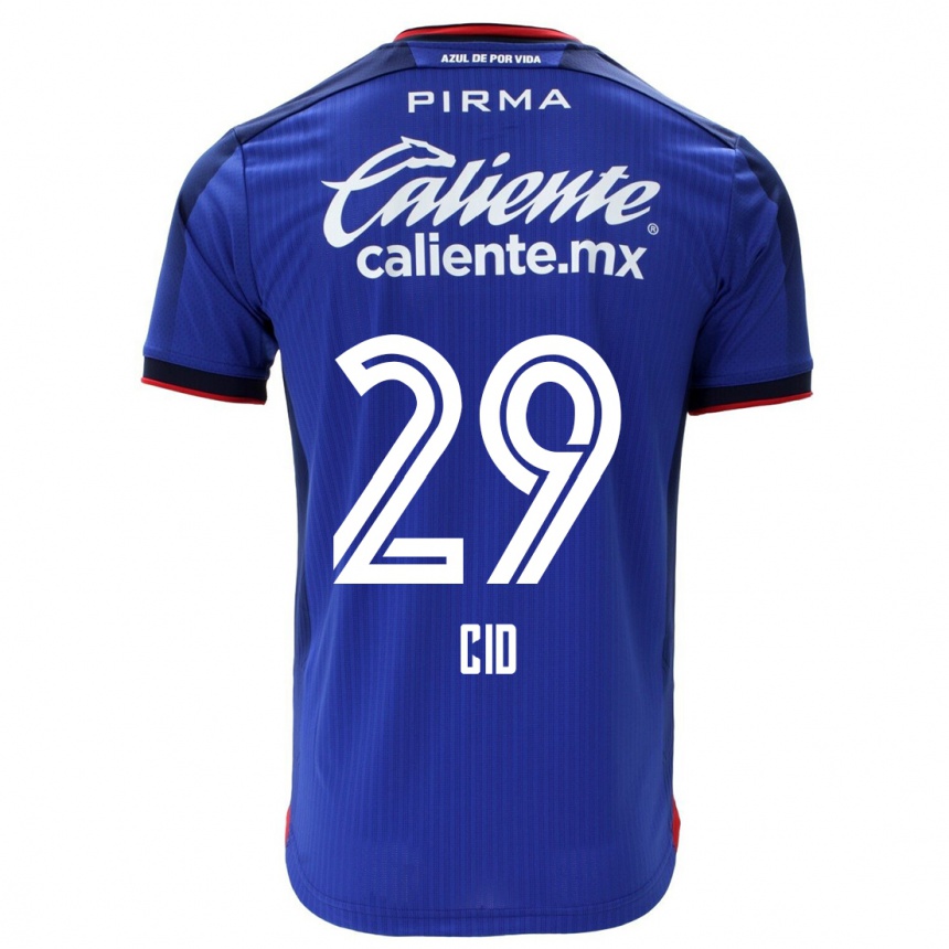 Hombre Fútbol Camiseta Claudia Cid #29 Azul 1ª Equipación 2023/24 México