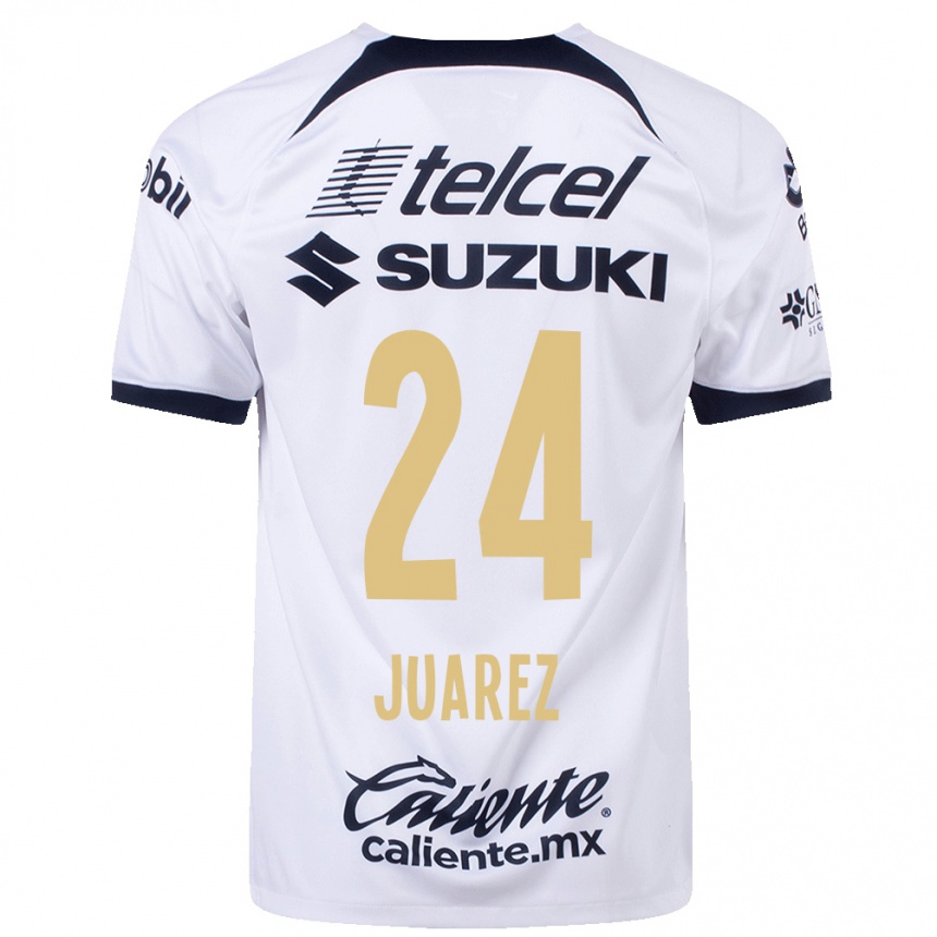 Hombre Fútbol Camiseta Gabriela Juarez #24 Blanco 1ª Equipación 2023/24 México
