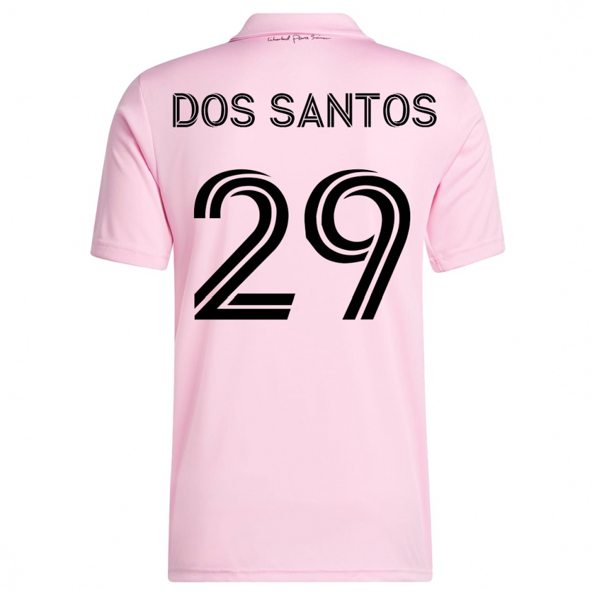 Hombre Fútbol Camiseta Cj Dos Santos #29 Rosa 1ª Equipación 2023/24 México