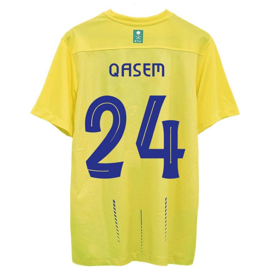 Hombre Fútbol Camiseta Mohammed Qasem #24 Amarillo 1ª Equipación 2023/24 México