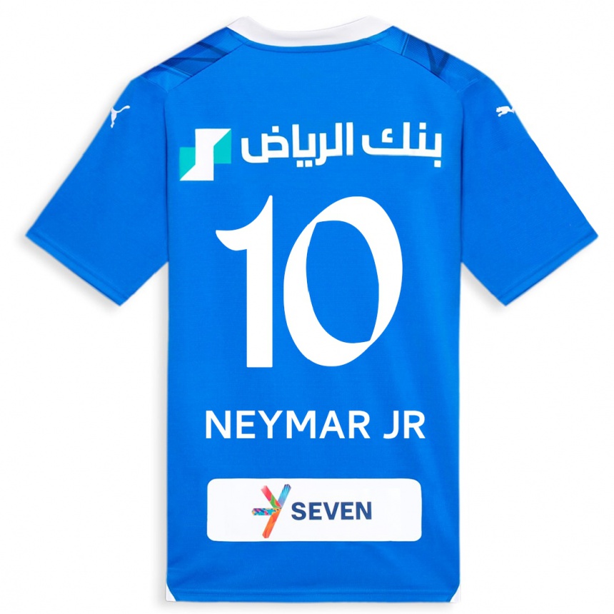 Hombre Fútbol Camiseta Neymar #10 Azul 1ª Equipación 2023/24 México