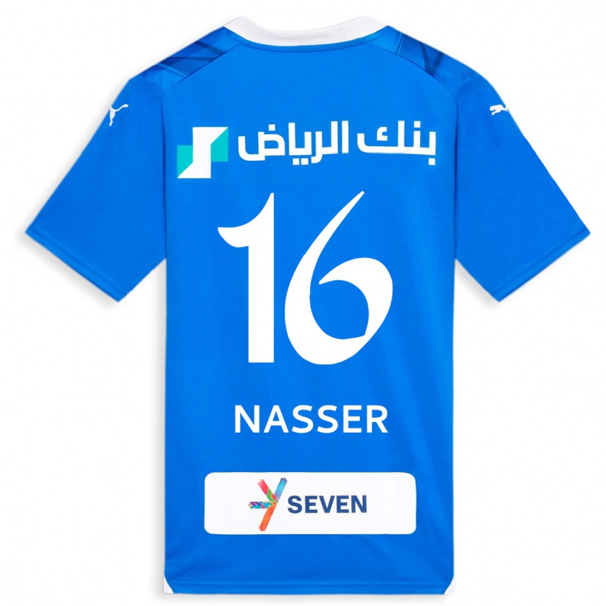 Hombre Fútbol Camiseta Nasser Al-Dawsari #16 Azul 1ª Equipación 2023/24 México