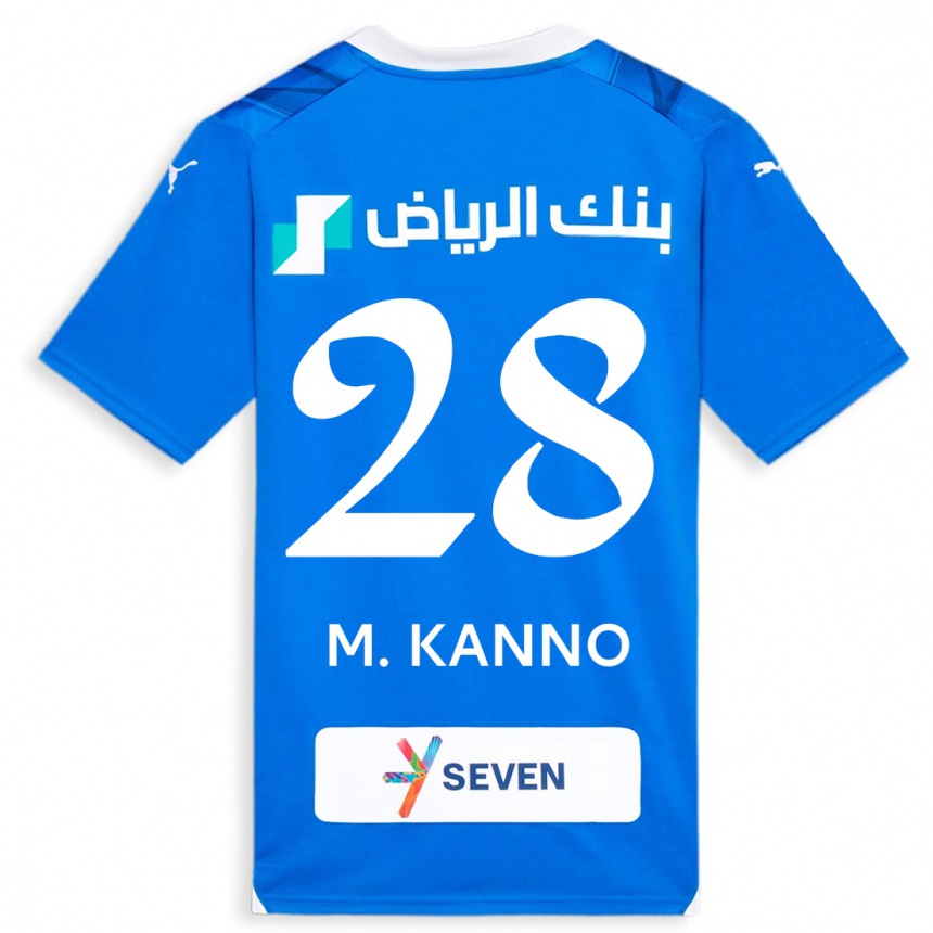 Hombre Fútbol Camiseta Mohamed Kanno #28 Azul 1ª Equipación 2023/24 México