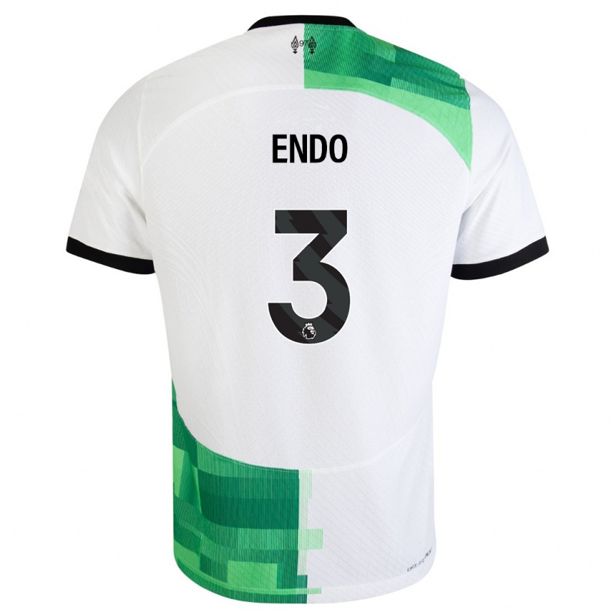 Hombre Fútbol Camiseta Wataru Endo #3 Blanco Verde 2ª Equipación 2023/24 México