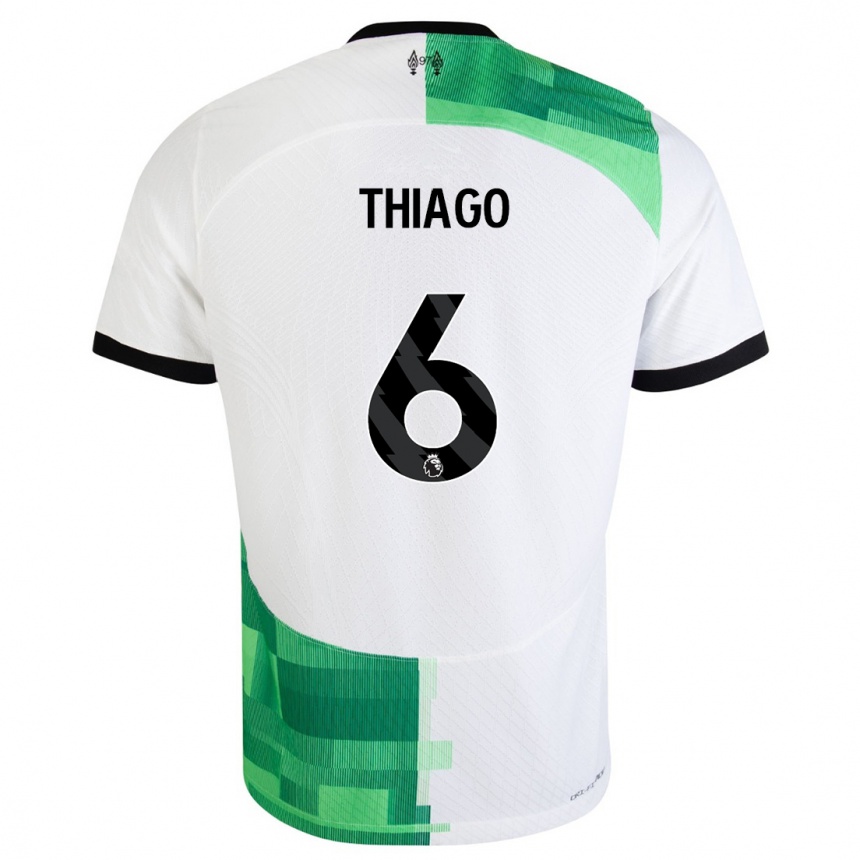 Hombre Fútbol Camiseta Thiago #6 Blanco Verde 2ª Equipación 2023/24 México