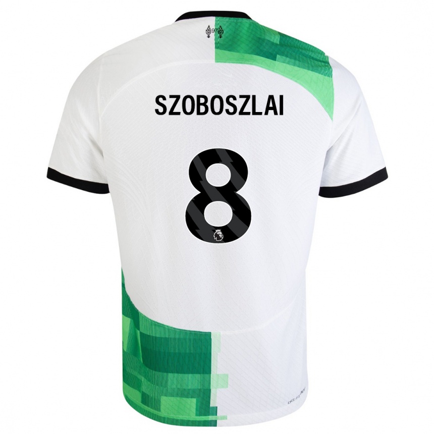 Hombre Fútbol Camiseta Dominik Szoboszlai #8 Blanco Verde 2ª Equipación 2023/24 México