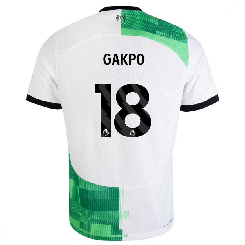 Hombre Fútbol Camiseta Cody Gakpo #18 Blanco Verde 2ª Equipación 2023/24 México