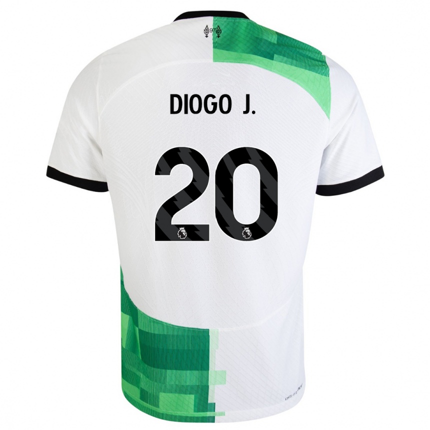 Hombre Fútbol Camiseta Diogo Jota #20 Blanco Verde 2ª Equipación 2023/24 México