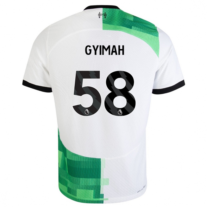 Hombre Fútbol Camiseta Francis Gyimah #58 Blanco Verde 2ª Equipación 2023/24 México