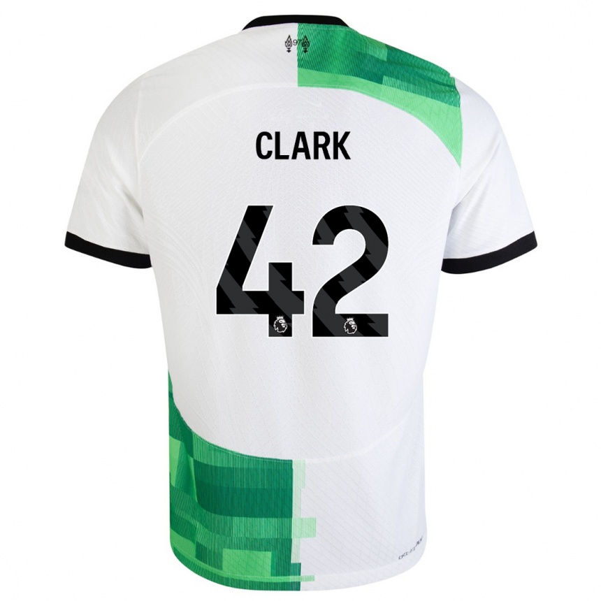 Hombre Fútbol Camiseta Bobby Clark #42 Blanco Verde 2ª Equipación 2023/24 México