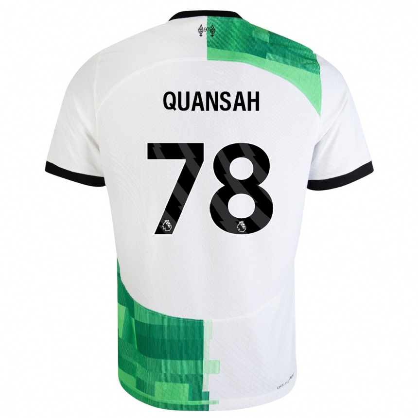 Hombre Fútbol Camiseta Jarell Quansah #78 Blanco Verde 2ª Equipación 2023/24 México