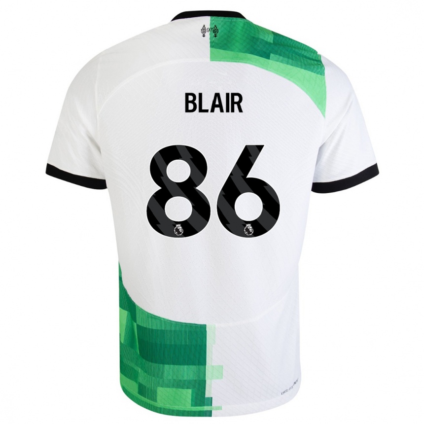 Hombre Fútbol Camiseta Harvey Blair #86 Blanco Verde 2ª Equipación 2023/24 México