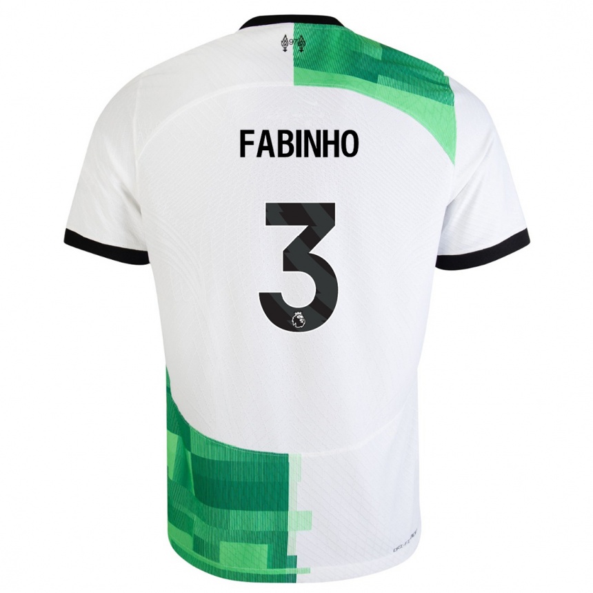 Hombre Fútbol Camiseta Fabinho #3 Blanco Verde 2ª Equipación 2023/24 México