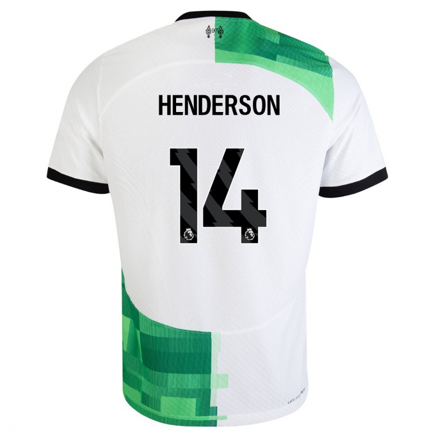 Hombre Fútbol Camiseta Henderson #14 Blanco Verde 2ª Equipación 2023/24 México