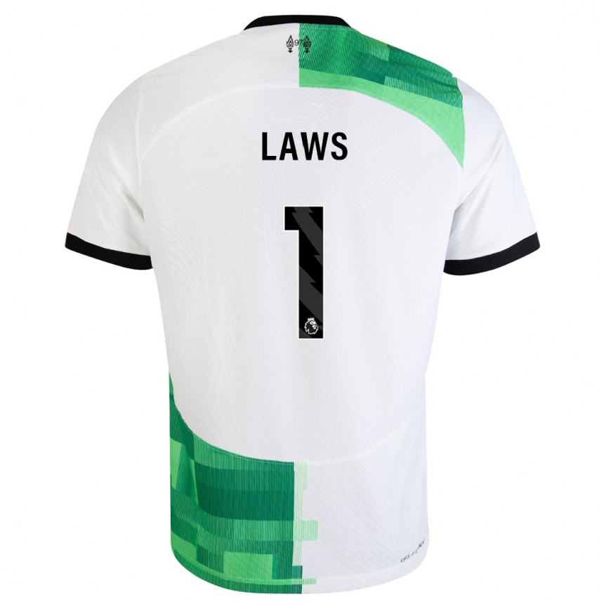 Hombre Fútbol Camiseta Rachael Laws #1 Blanco Verde 2ª Equipación 2023/24 México