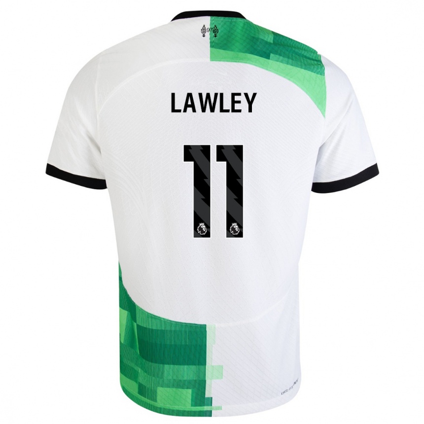 Hombre Fútbol Camiseta Melissa Lawley #11 Blanco Verde 2ª Equipación 2023/24 México