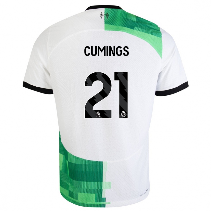 Hombre Fútbol Camiseta Eartha Cumings #21 Blanco Verde 2ª Equipación 2023/24 México