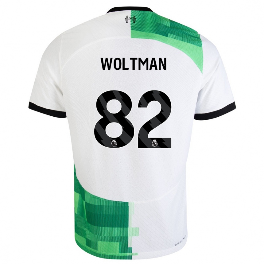 Hombre Fútbol Camiseta Max Woltman #82 Blanco Verde 2ª Equipación 2023/24 México