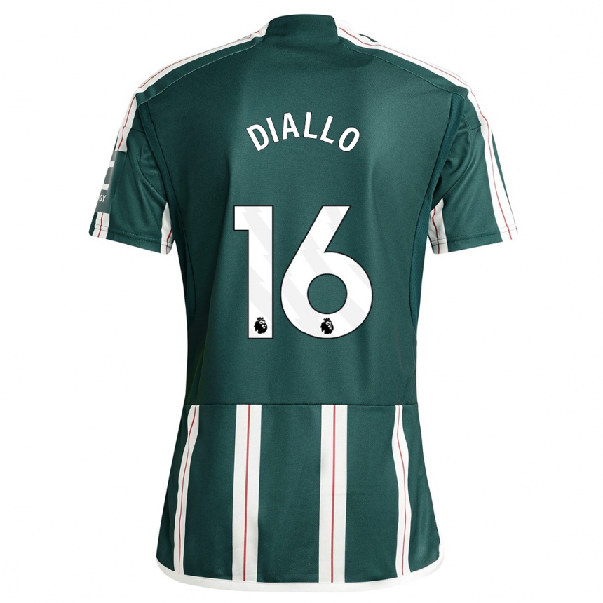 Hombre Fútbol Camiseta Amad Diallo #16 Verde Oscuro 2ª Equipación 2023/24 México