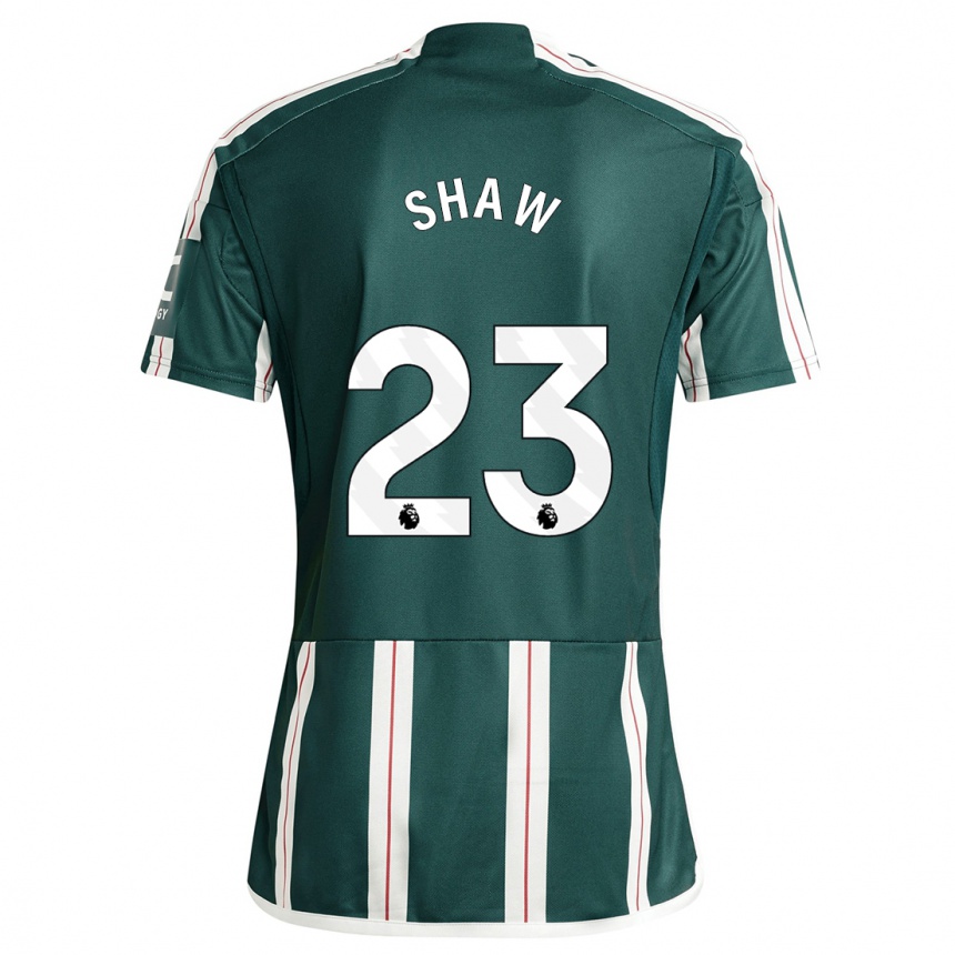 Hombre Fútbol Camiseta Luke Shaw #23 Verde Oscuro 2ª Equipación 2023/24 México