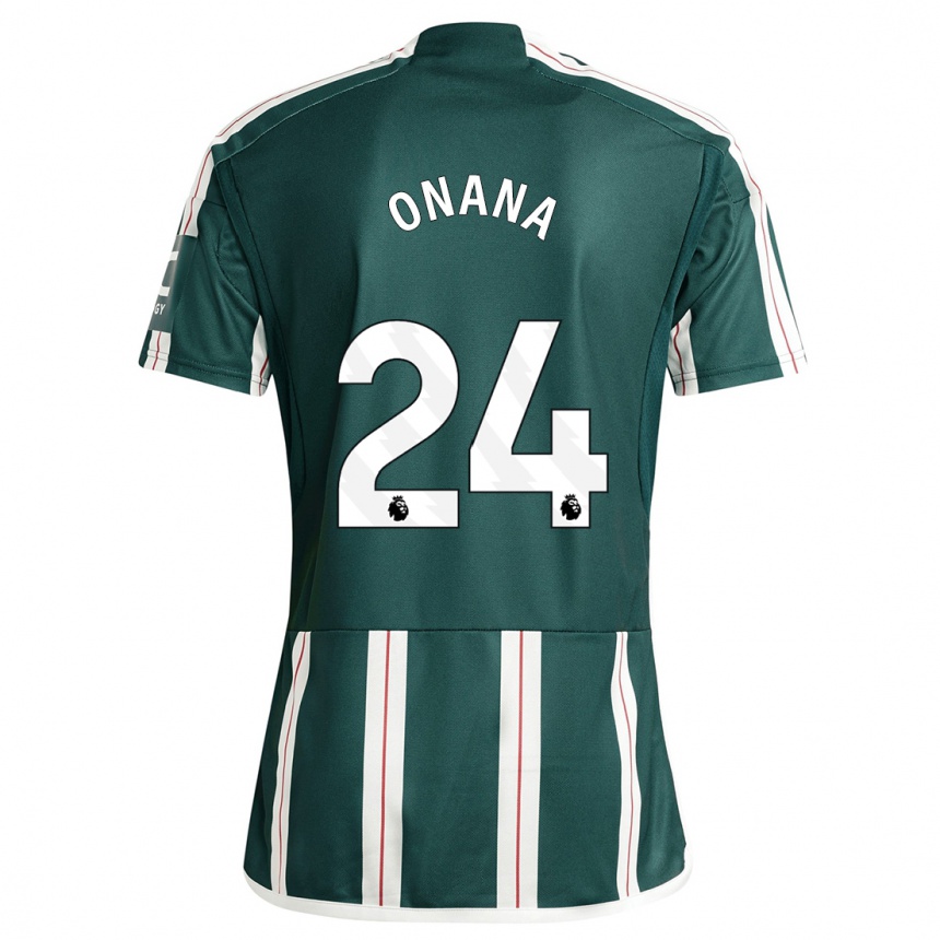 Hombre Fútbol Camiseta Andre Onana #24 Verde Oscuro 2ª Equipación 2023/24 México