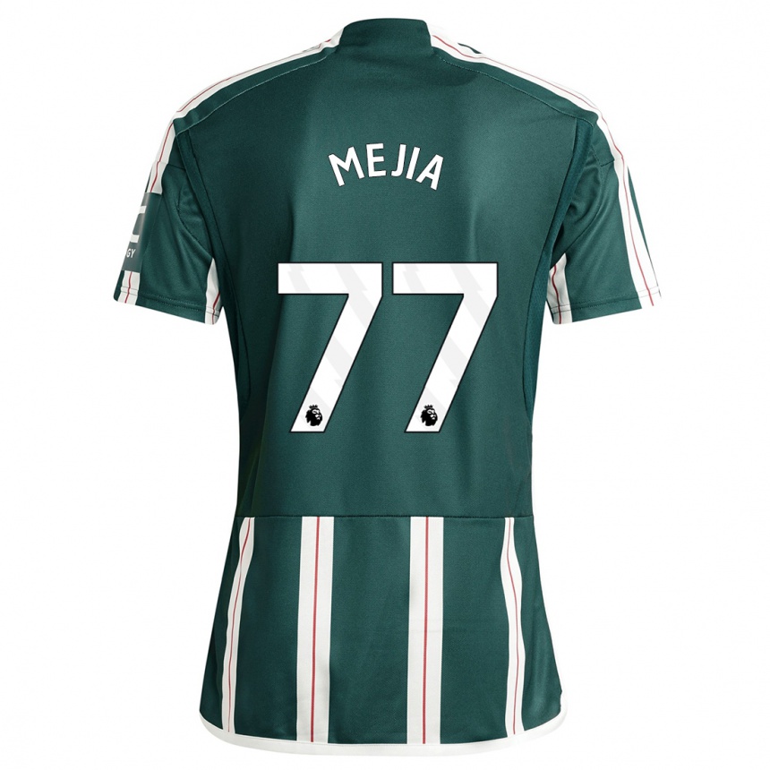 Hombre Fútbol Camiseta Mateo Mejia #77 Verde Oscuro 2ª Equipación 2023/24 México