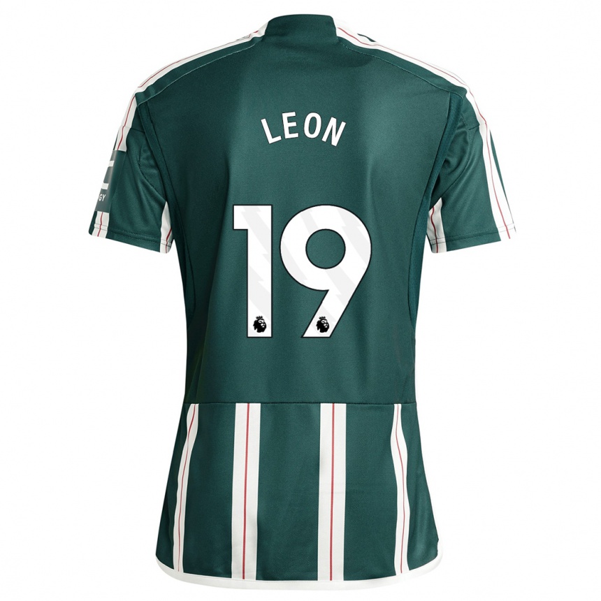 Hombre Fútbol Camiseta Adriana Leon #19 Verde Oscuro 2ª Equipación 2023/24 México