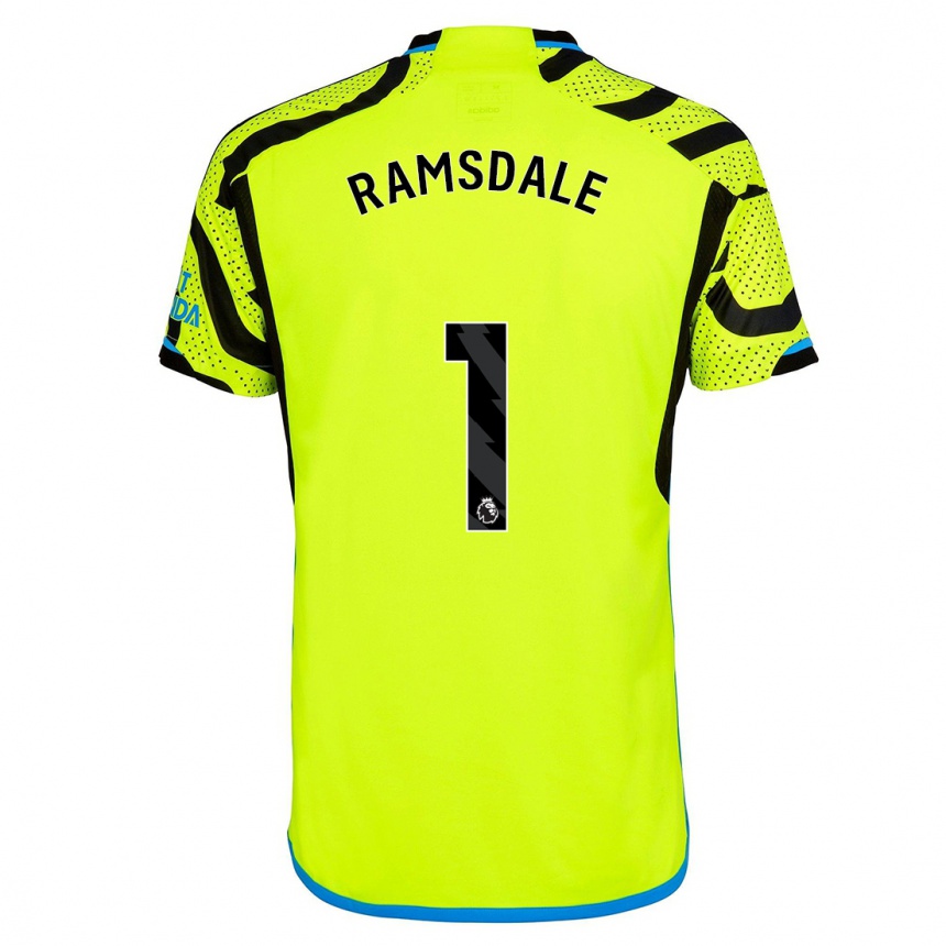 Hombre Fútbol Camiseta Aaron Ramsdale #1 Amarillo 2ª Equipación 2023/24 México